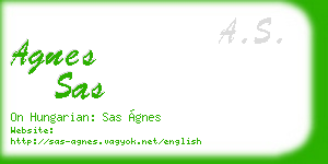 agnes sas business card